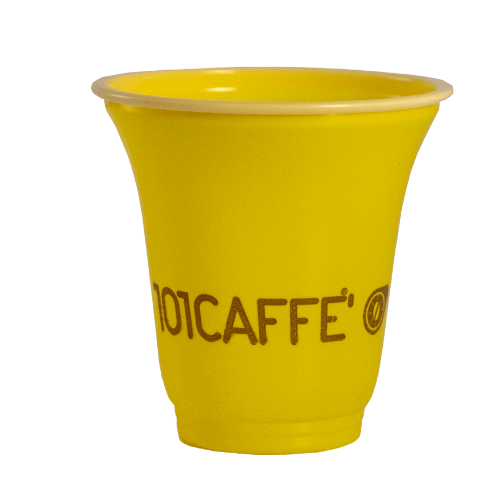 Plastic little cups with 101CAFFE’ logo | Pack of 50 pieces
