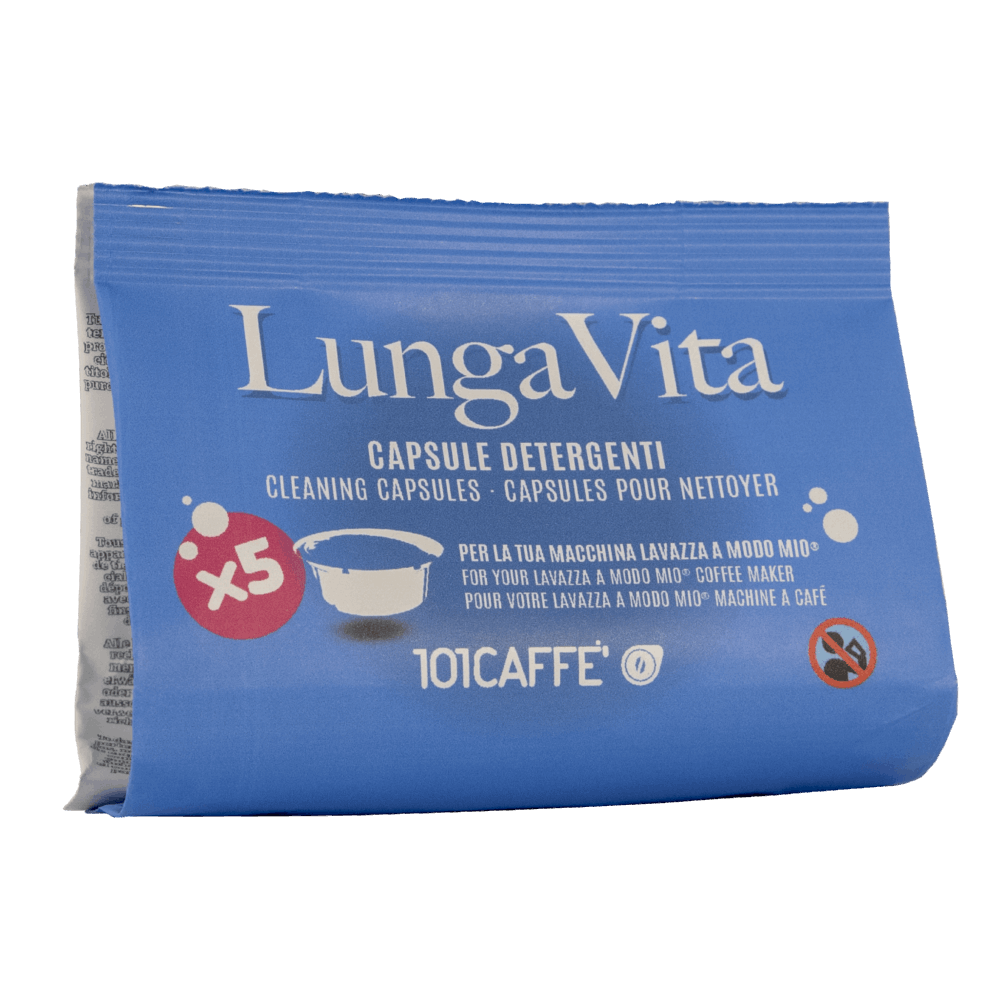 Capsule nettoyante LungaVita | Paquet de 5 capsules compatibles Lavazza® A Modo Mio®