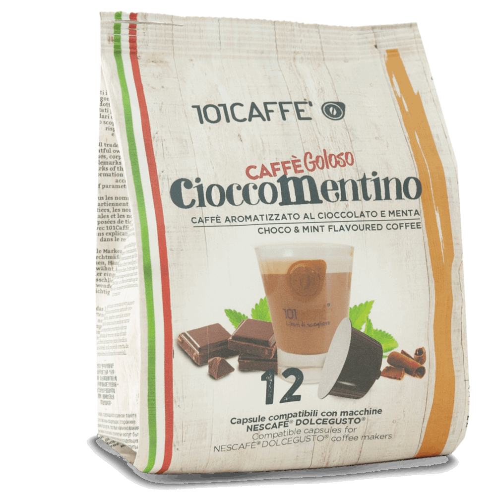 Caffè Cioccomentino | Pack of 12 capsules compatible with Nescafè® DolceGusto®
