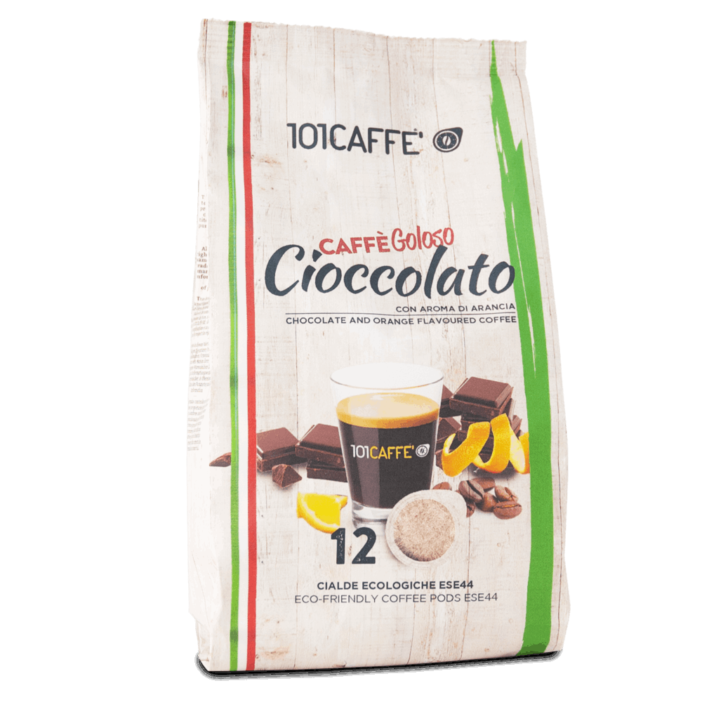 Caffè al Cioccolato con aroma d'arancia | Pack of 12 pods compatible with Eco-fiendly Coffee Pods