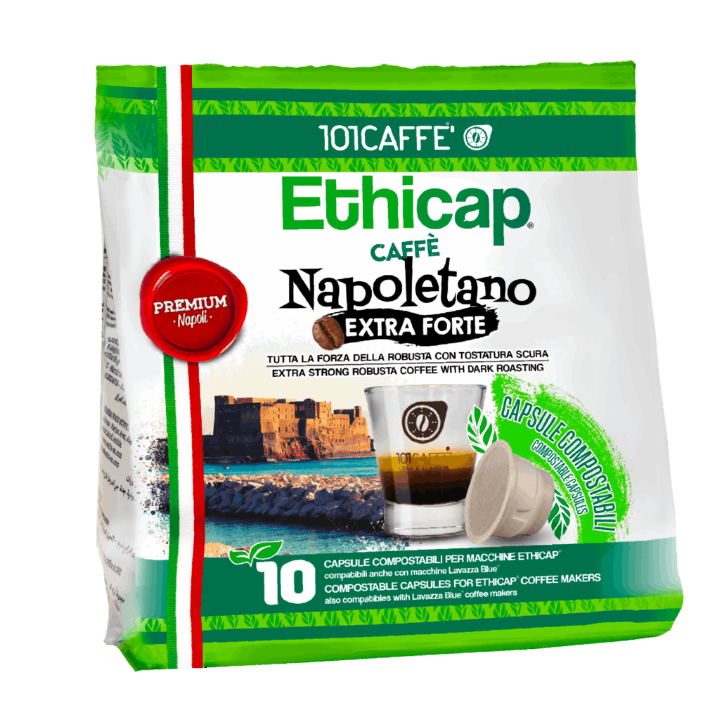 Napoletano Extra Forte  in compostable capsules | Pack of 10 capsules compatible with Ethicap®