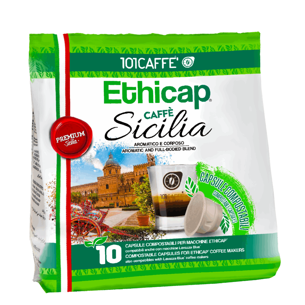 Sicilia in compostable capsules | Pack of 10 capsules compatible with Ethicap®