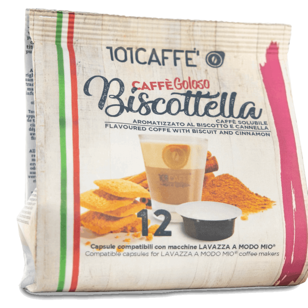 Biscottella | Pack of 12 capsules compatible with Lavazza® A Modo Mio®