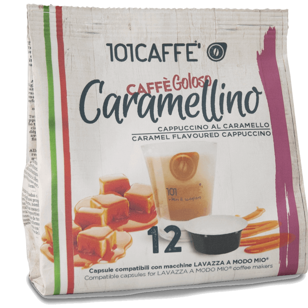 Caramellino | Pack of 12 capsules compatible with Lavazza® A Modo Mio®