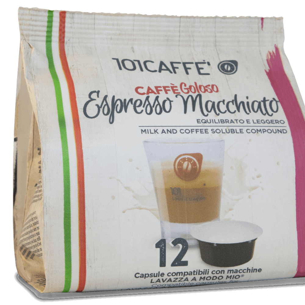 Espresso Macchiato | Pack of 12 capsules compatible with Lavazza® A Modo Mio®