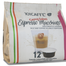 Espresso Macchiato | Pack of 12 capsules compatible with Lavazza® A Modo Mio®