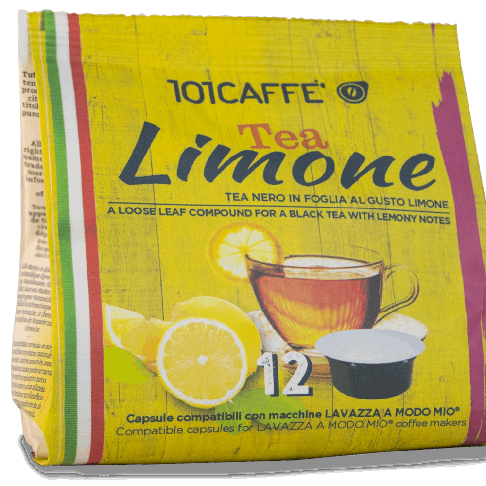 Tea nero al limone | Confezione da 12 capsule compatibile con Lavazza® A Modo Mio®
