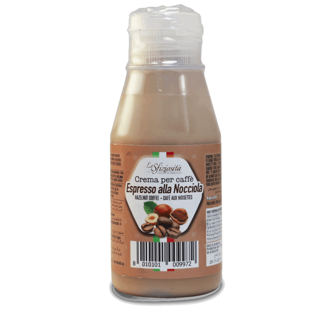 Roasted hazelnut flavored coffee cream. | Pack of 120 grams