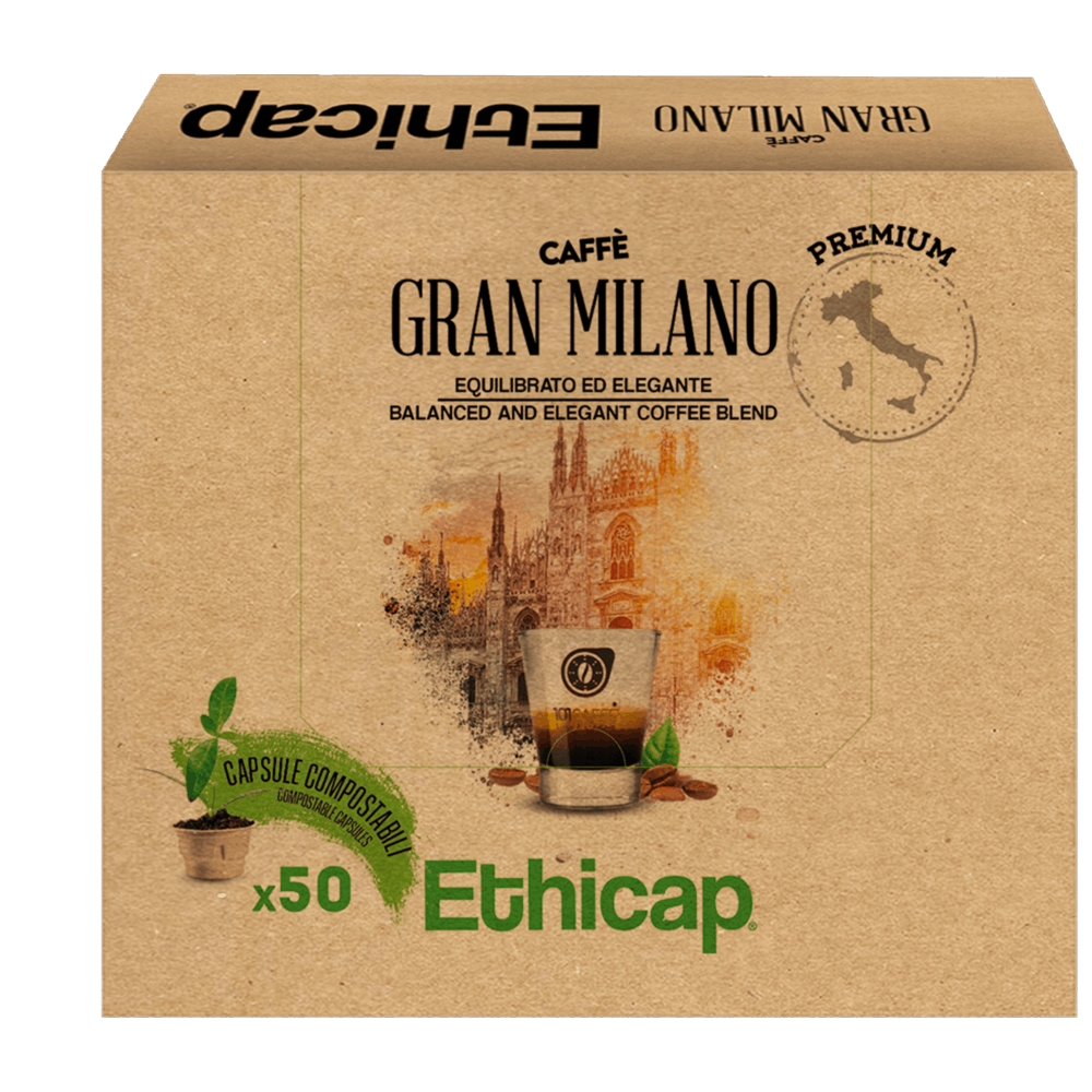 Gran Milano - compostable  | Pack of 50 capsules compatible with Ethicap®
