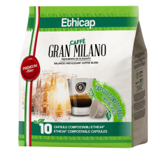 Gran Milano - compost | Pack of 10 capsules compatible with Ethicap®