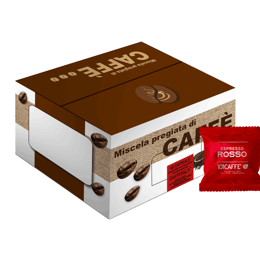 Espresso Rosso | Confezione da 40 capsule compatibile con Caffitaly®